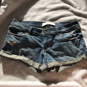 Jean button up shorts